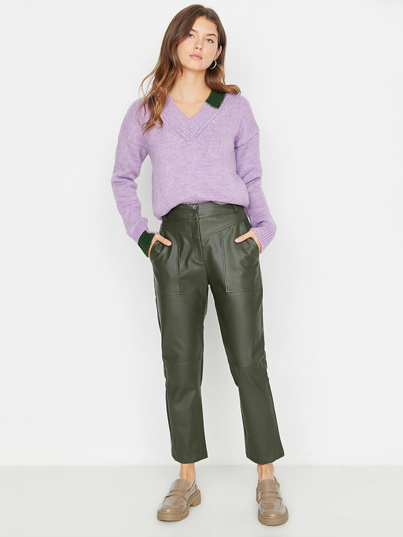 Штани Trendyol модель TWOAW22PL0347/Acik Haki Штани Trendyol модель TWOAW22PL0347/Acik Haki Фото
