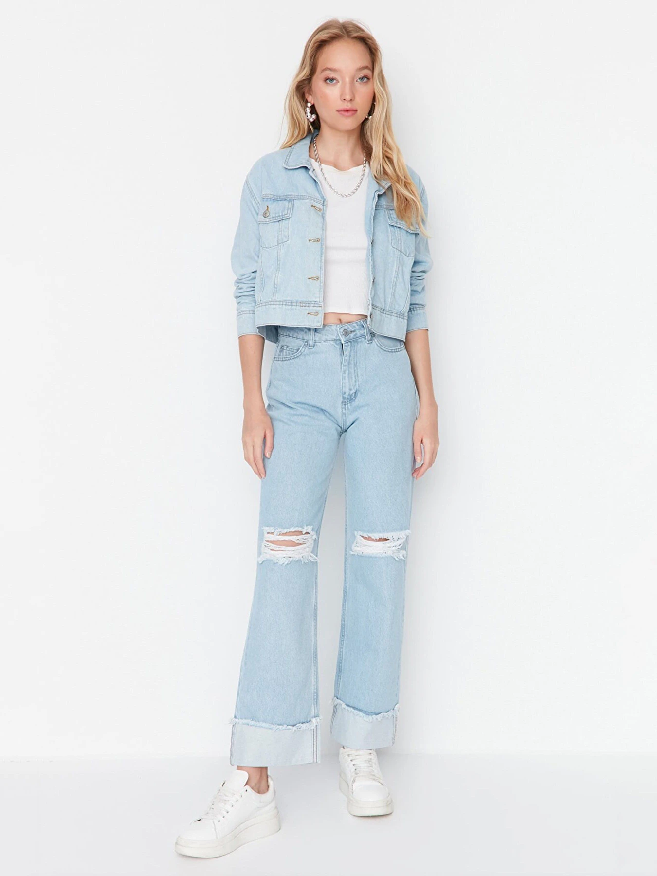 Джинси Trendyol модель TWOAW23JE00175/Acik Mavi Джинси Trendyol модель TWOAW23JE00175/Acik Mavi Фото