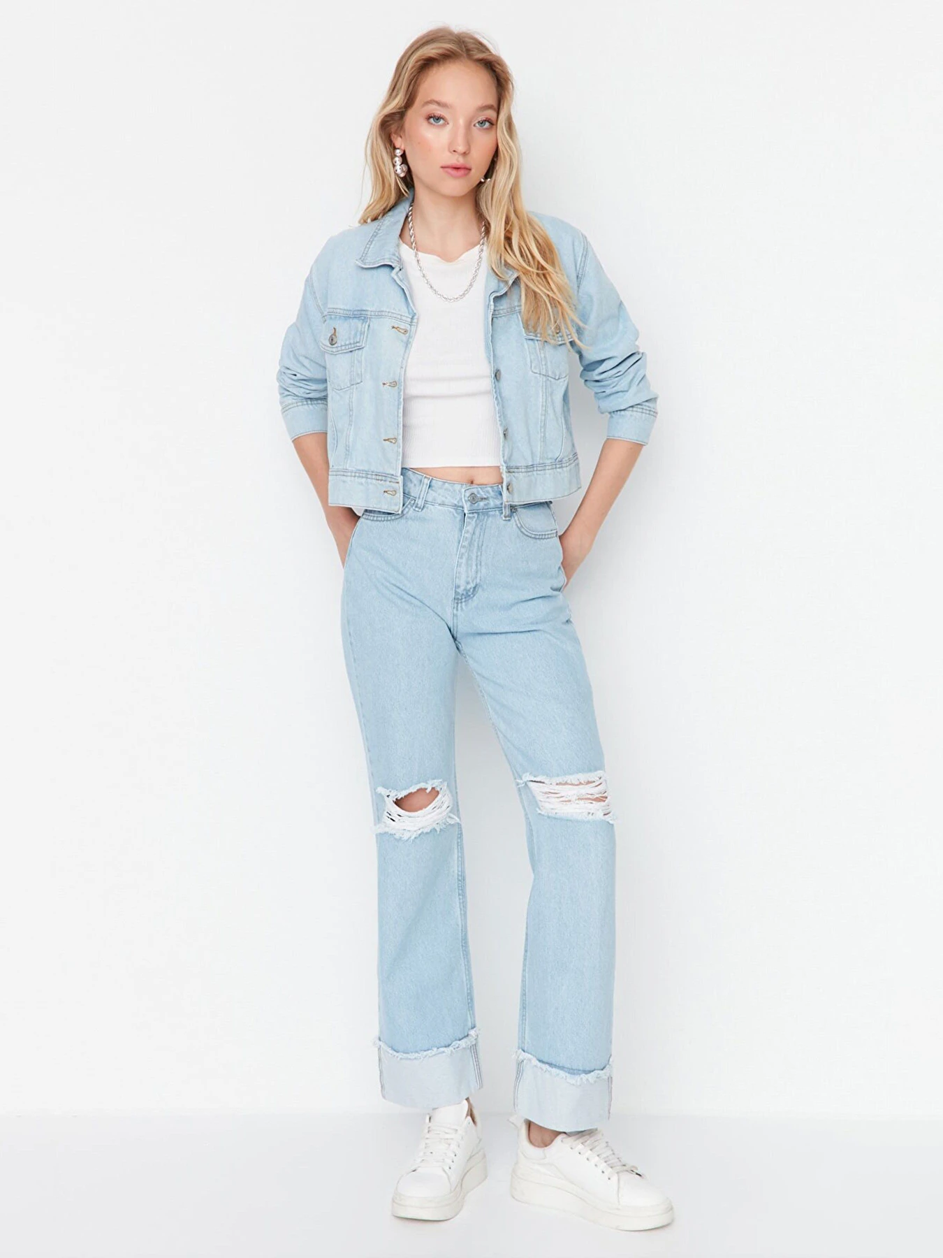 Джинси Trendyol модель TWOAW23JE00175/Acik Mavi Джинси Trendyol модель TWOAW23JE00175/Acik Mavi Фото