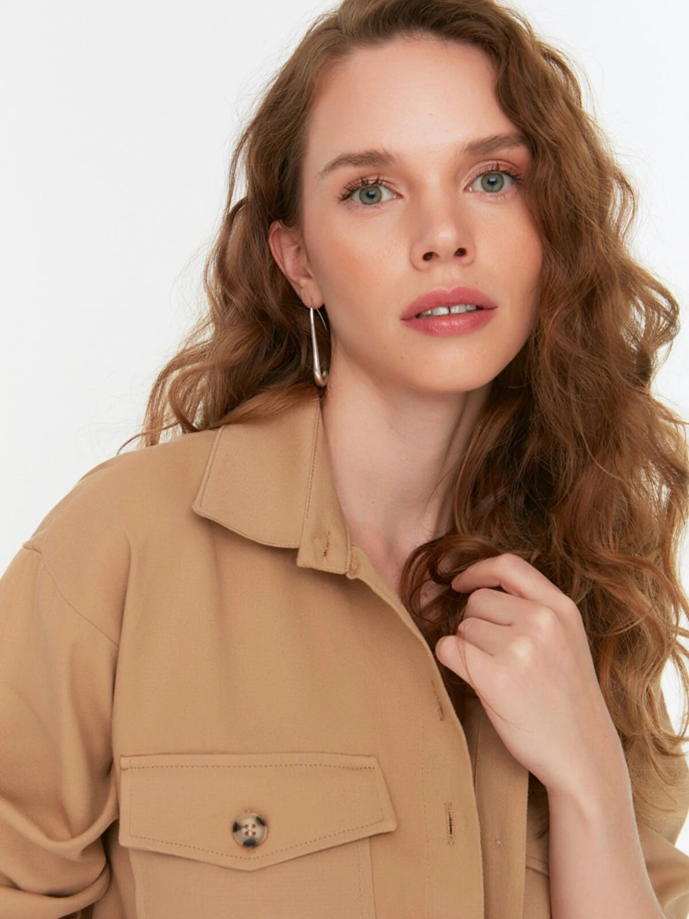 Рубашки Trendyol модель TWOSS22GO0730/Bej Фото