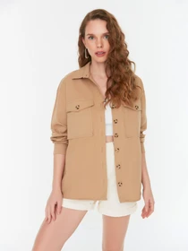 Рубашки Trendyol модель TWOSS22GO0730/Bej Фото