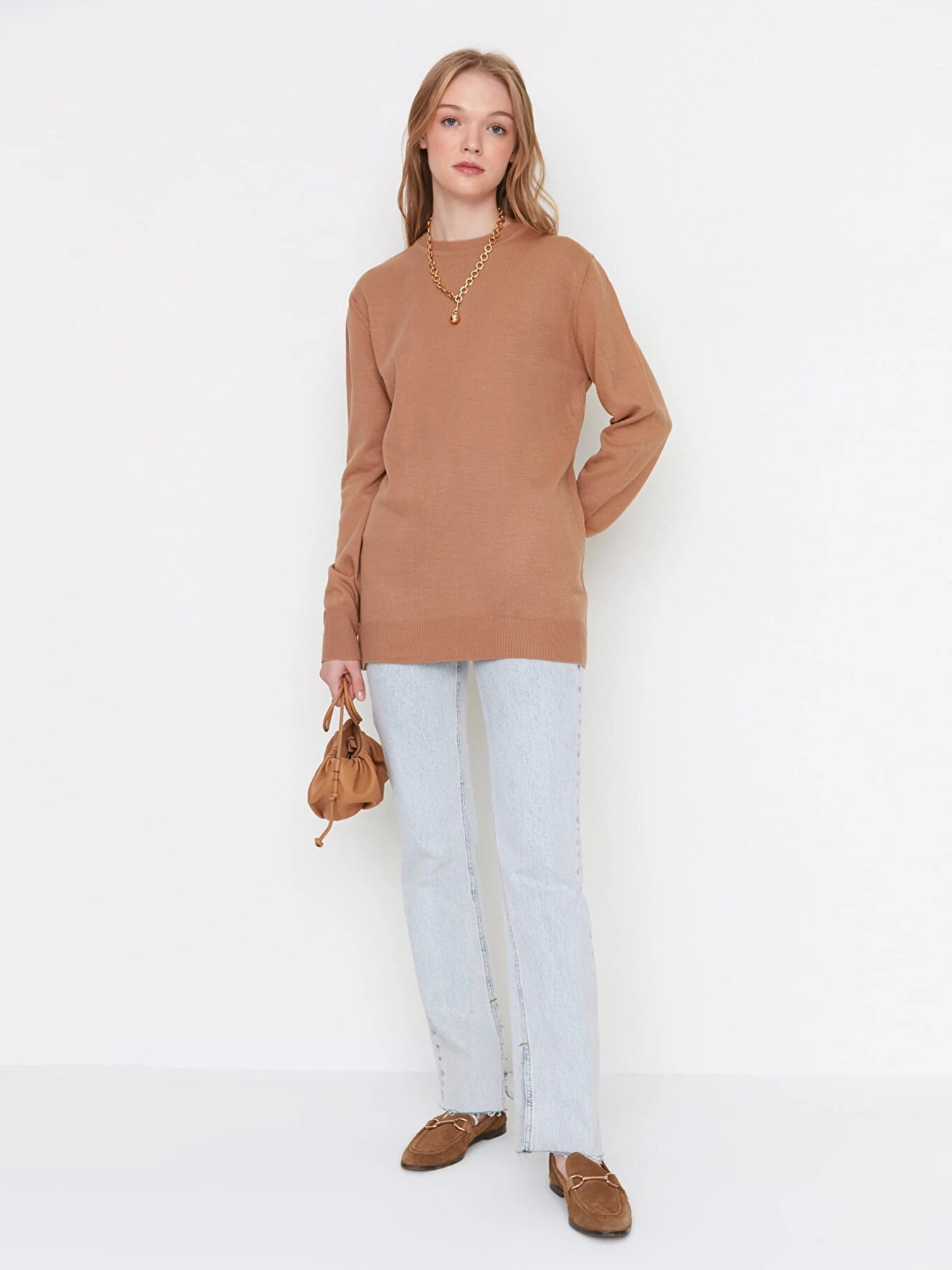 Свитры и кардиганы Trendyol модель TCTAW22AK0026/Camel Фото