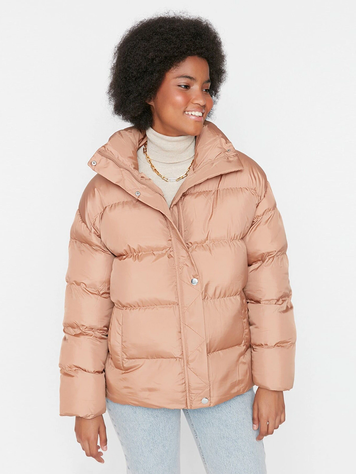 Куртки и дубленки Trendyol модель TWOAW23MO00195/Camel Фото