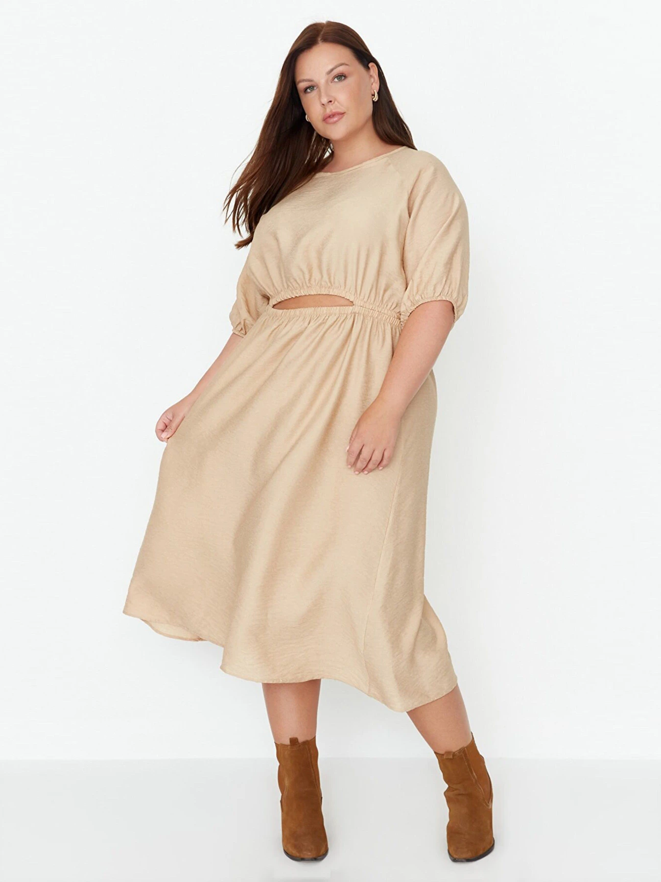 Платья Trendyol модель TBBSS22AH00026/Camel Фото
