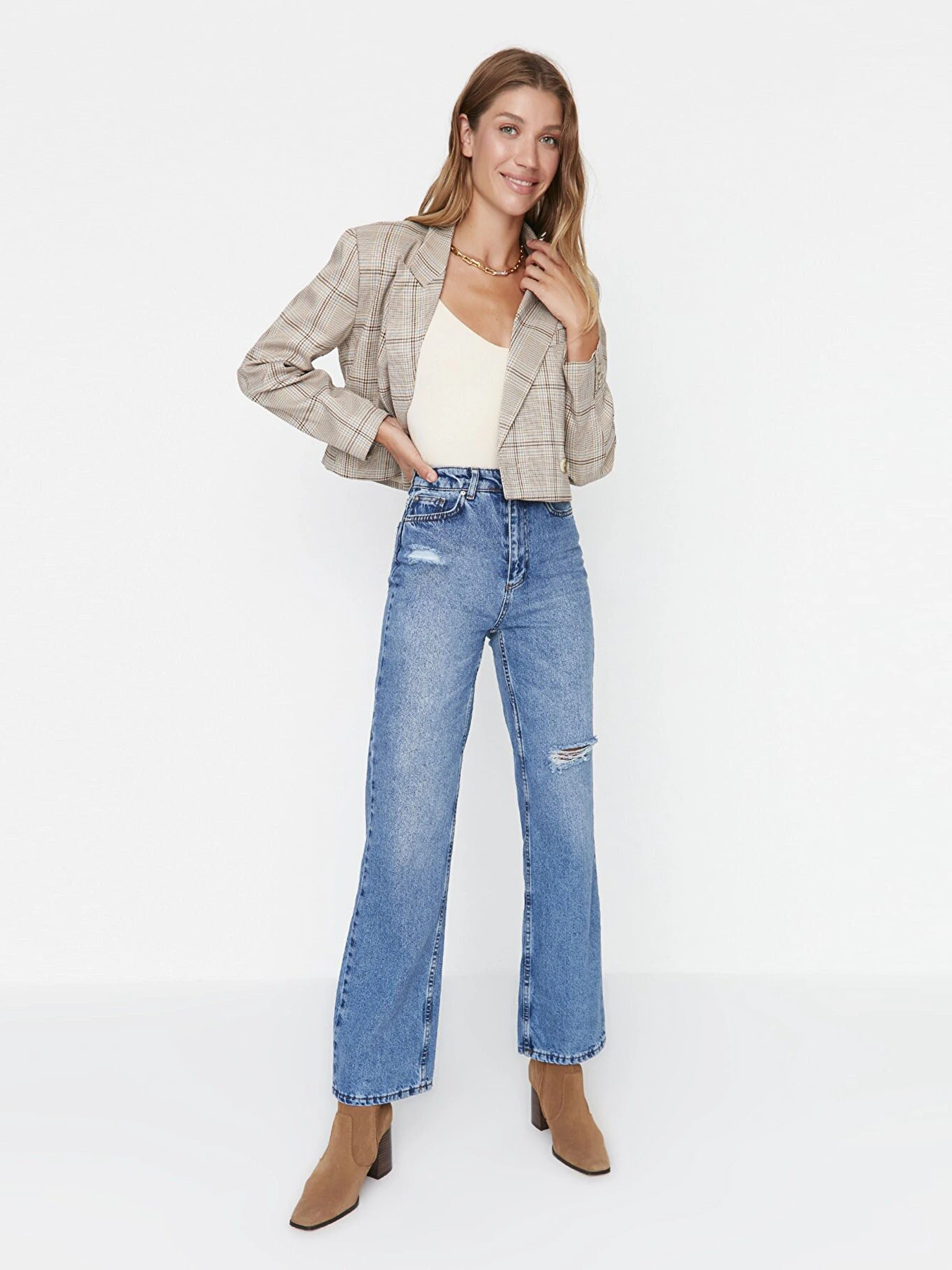 Джинси Trendyol модель TWOAW23JE00141/Mavi Джинси Trendyol модель TWOAW23JE00141/Mavi Фото