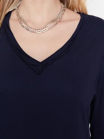 Худи и свитшоты Trendyol модель TWOAW23TS00055/Lacivert Фото