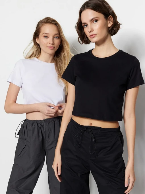 Футболки и поло Trendyol модель TWOSS20TS1480/Siyah-Beyaz Фото