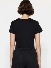Футболки и поло Trendyol модель TWOSS20TS1480/Siyah-Beyaz Фото