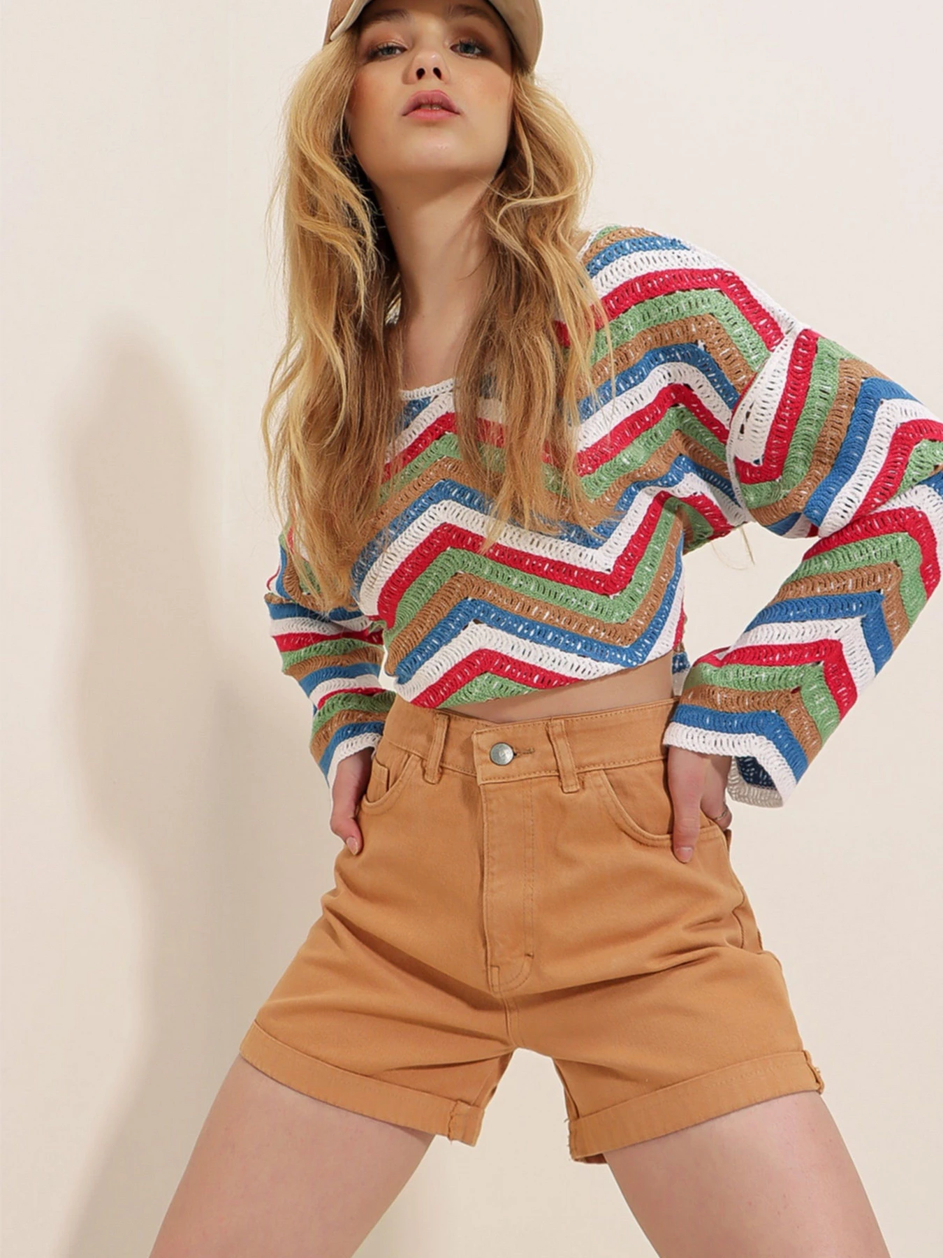 Шорти Trend Alacati Stili модель ALC-X5938/Camel Фото