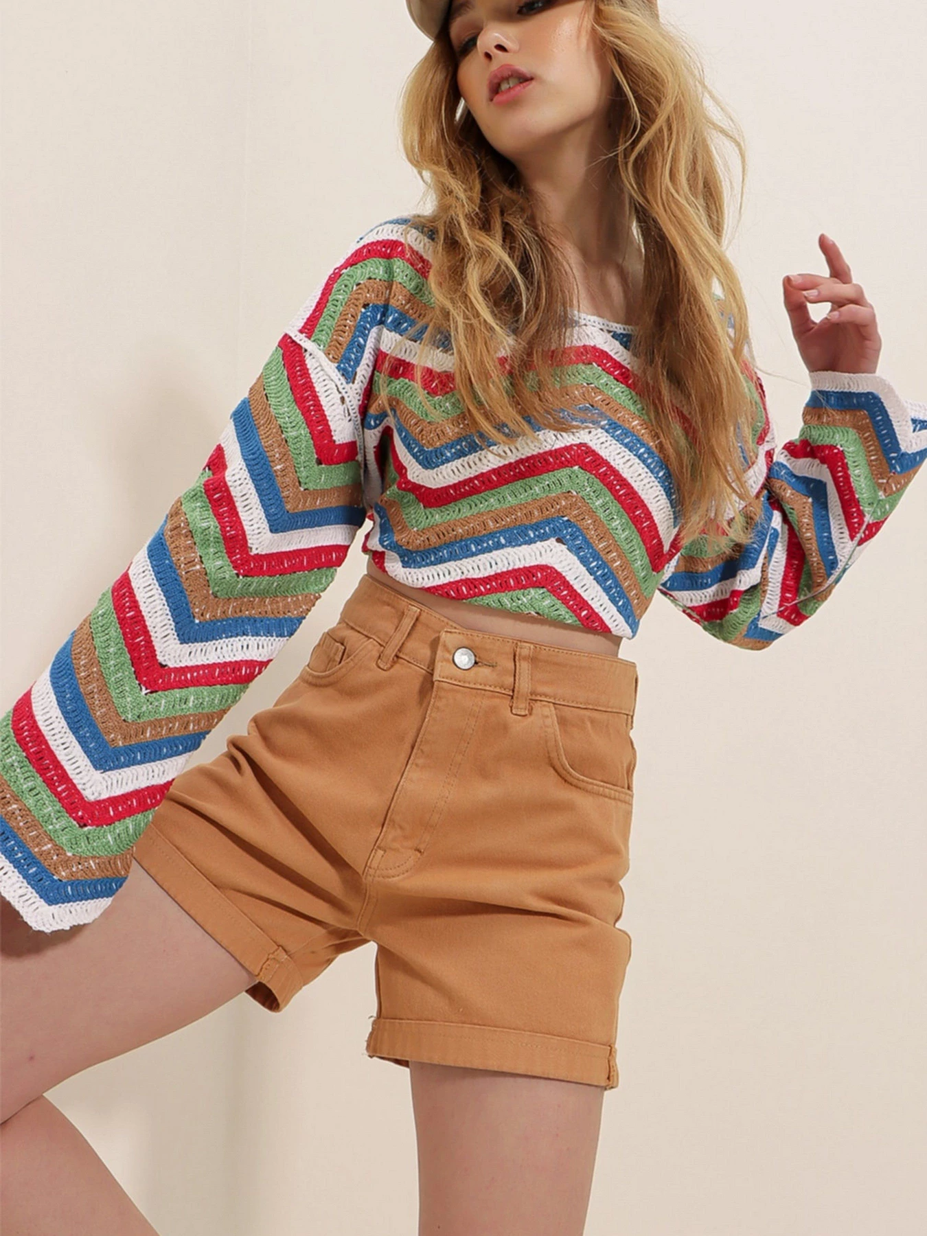 Шорти Trend Alacati Stili модель ALC-X5938/Camel Фото