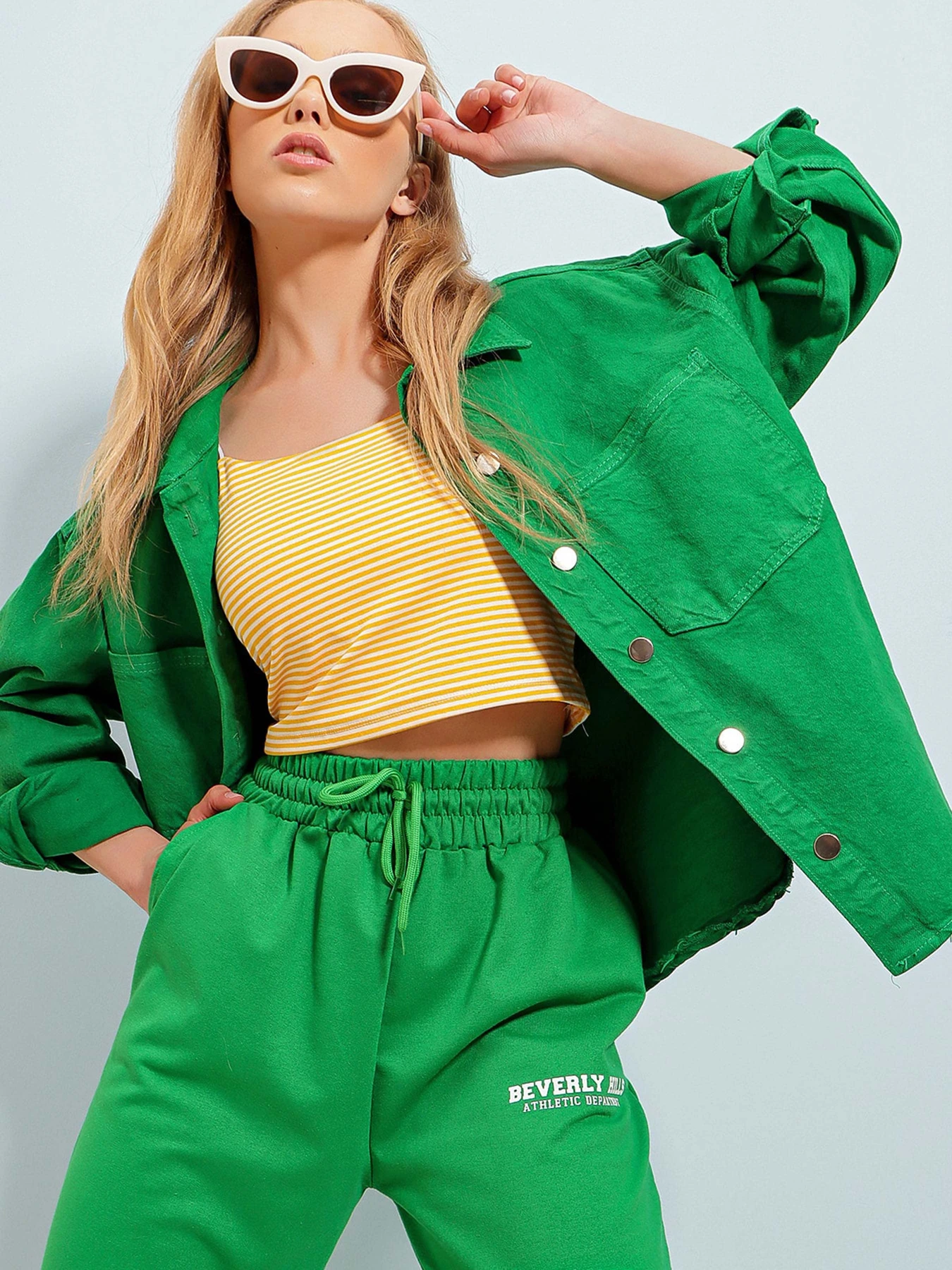 Куртки та дублянки Trend Alacati Stili модель ALC-X8152/Yesil Куртки та дублянки Trend Alacati Stili модель ALC-X8152/Yesil Фото