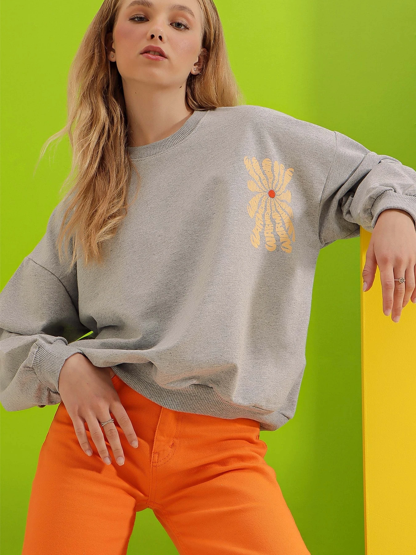 Худи и свитшоты Trend Alacati Stili модель ALC-X8964/Gri Худи и свитшоты Trend Alacati Stili модель ALC-X8964/Gri Фото