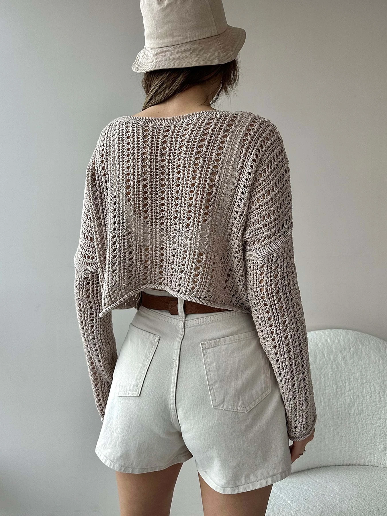 Рубашки Trend Alacati Stili модель ALC-X9960/Kum Beji Рубашки Trend Alacati Stili модель ALC-X9960/Kum Beji Фото