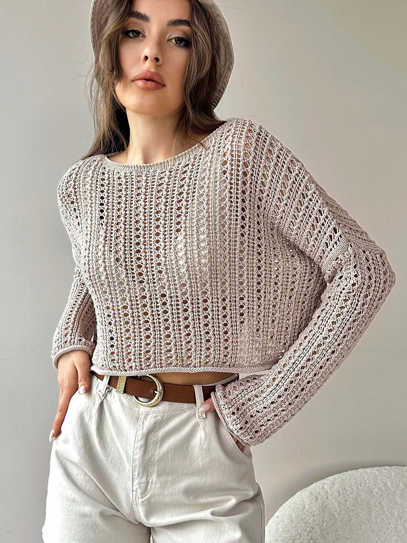 Рубашки Trend Alacati Stili модель ALC-X9960/Kum Beji Рубашки Trend Alacati Stili модель ALC-X9960/Kum Beji Фото