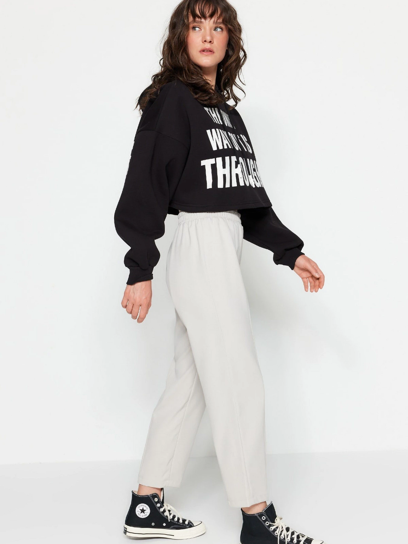 Штани Trendyol модель TCTSS21PL0570/Gri Штани Trendyol модель TCTSS21PL0570/Gri Фото