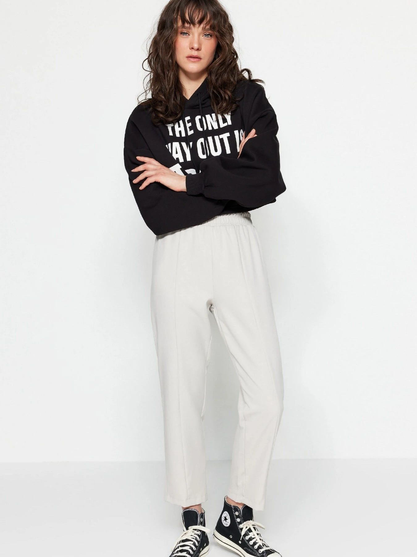 Штани Trendyol модель TCTSS21PL0570/Gri Штани Trendyol модель TCTSS21PL0570/Gri Фото