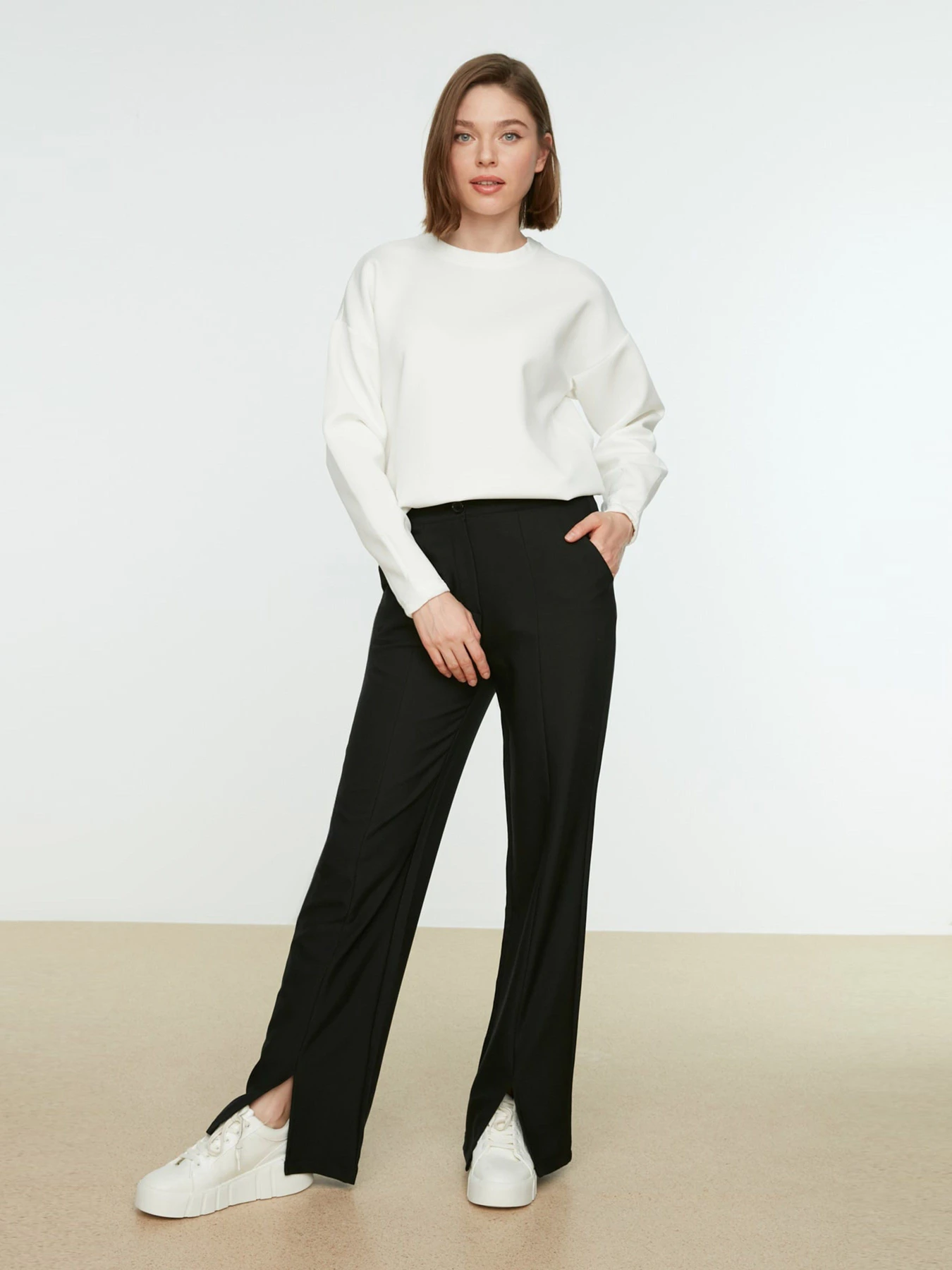 Брюки Trendyol модель TCTSS22PL0367/Siyah Фото