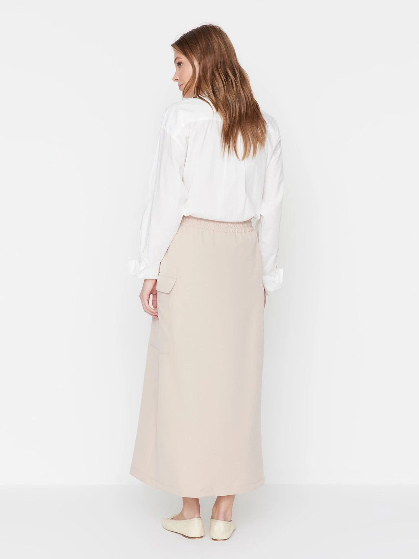 Юбки Trendyol модель TCTSS23EE00012/Krem Юбки Trendyol модель TCTSS23EE00012/Krem Фото