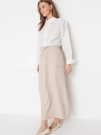 Юбки Trendyol модель TCTSS23EE00012/Krem Фото