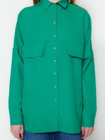 Рубашки Trendyol модель TCTSS23TG00005/Yesil Фото