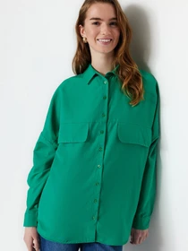 Рубашки Trendyol модель TCTSS23TG00005/Yesil Фото