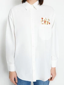 Рубашки Trendyol модель TCTSS23TG00009/Ekru Фото
