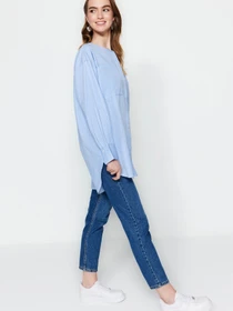 Рубашки Trendyol модель TCTSS23TG00055/Mavi Фото