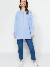 Рубашки Trendyol модель TCTSS23TG00055/Mavi Фото