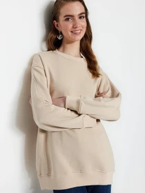 Худи и свитшоты Trendyol модель TCTSS23TW00033/Bej Фото