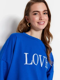Худи и свитшоты Trendyol модель TCTSS23TW00044/Mavi Фото