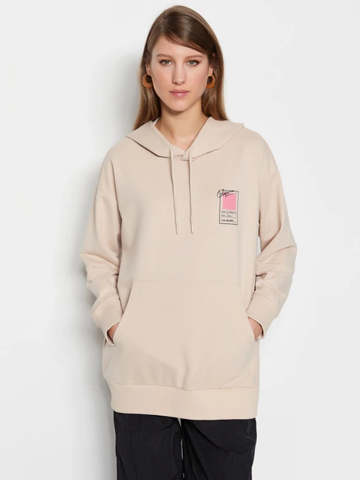 Худи и свитшоты Trendyol модель TCTSS23TW00066/Bej Фото