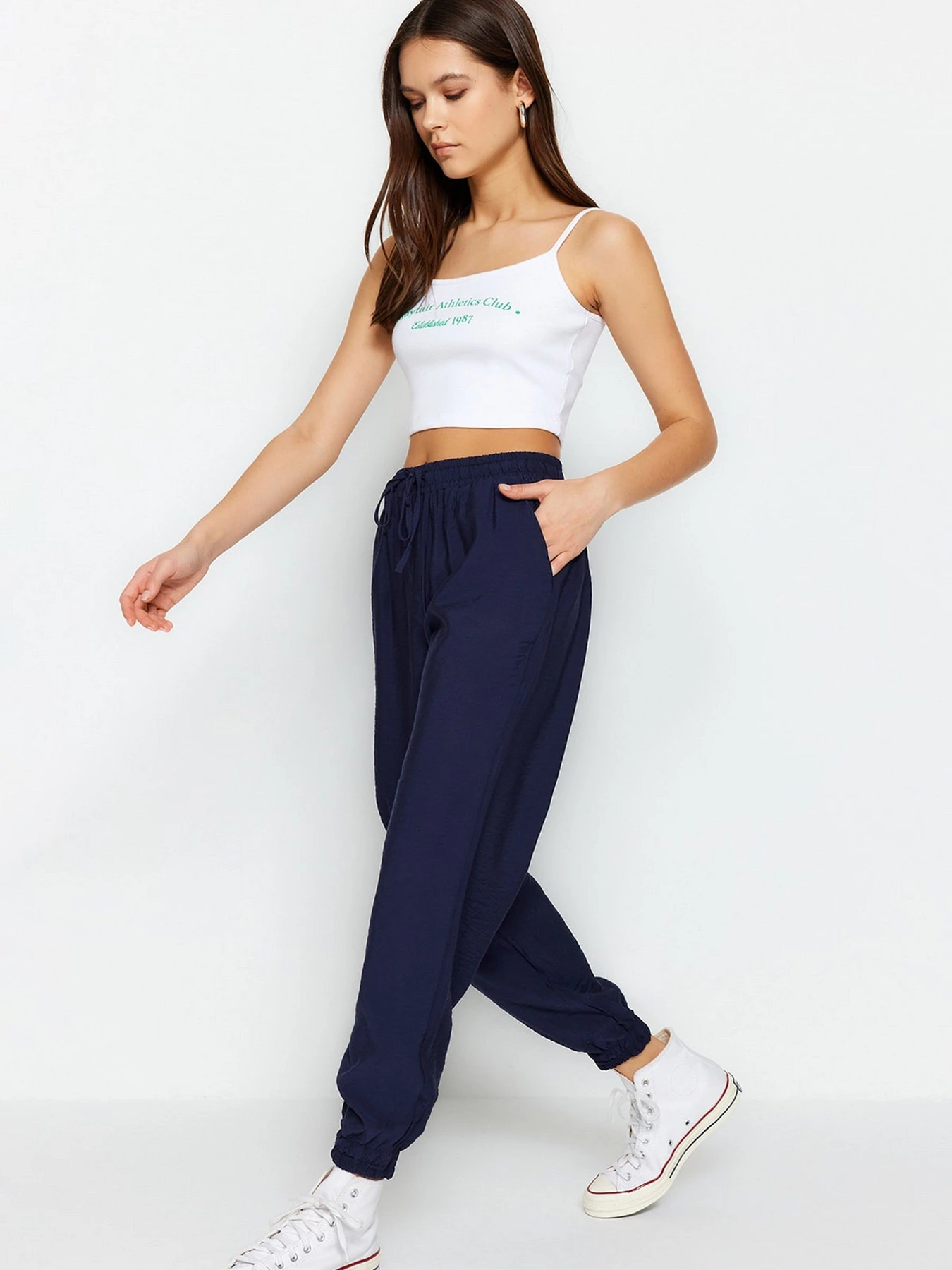Брюки Trendyol модель TWOSS20PL0129/Lacivert Брюки Trendyol модель TWOSS20PL0129/Lacivert Фото