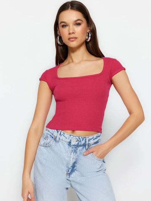 Футболки и поло Trendyol модель TWOSS23BZ00950/Fusya Фото
