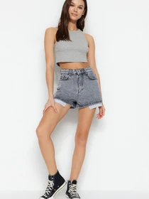 Шорты Trendyol модель TWOSS23SR00268/Gri Фото