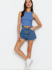 Шорты Trendyol модель TWOSS23SR00271/Mavi Фото