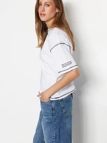 Футболки и поло Trendyol модель TWOSS23TS00105/Beyaz Фото