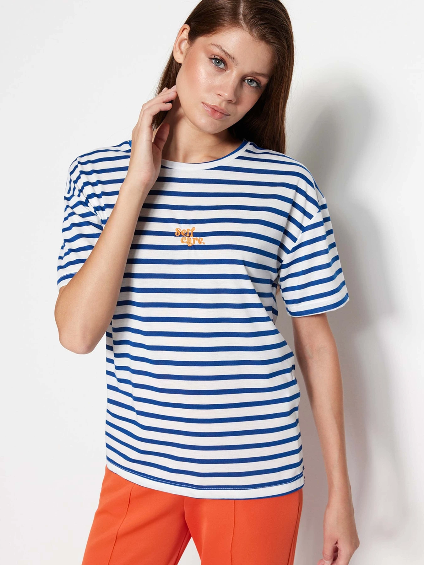 Футболки и поло Trendyol модель TWOSS23TS00135/Lacivert Фото