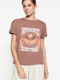 Футболки и поло Trendyol модель TWOSS23TS00140/Kahverengi Фото