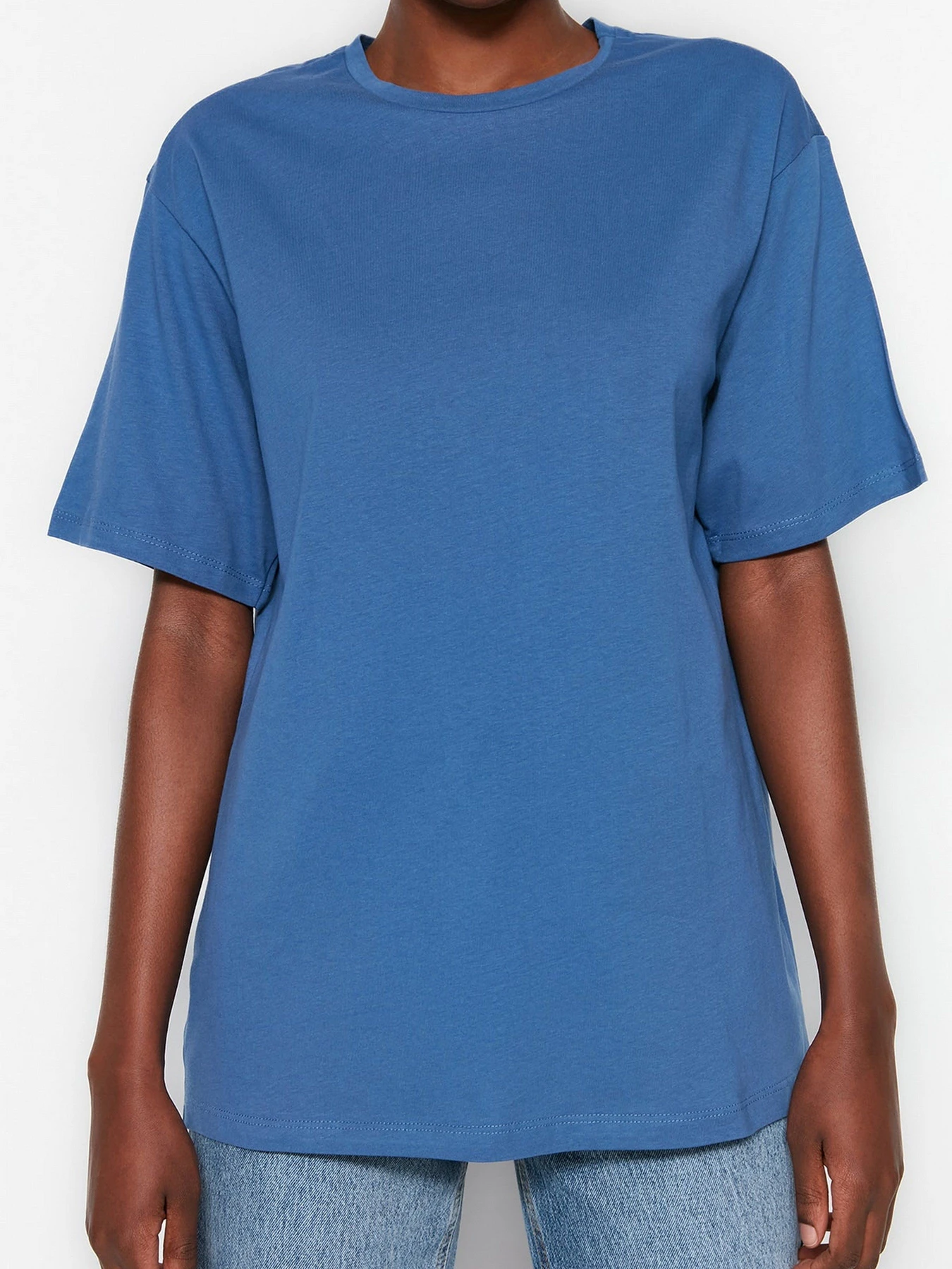 Футболки и поло Trendyol модель TWOSS23TS00148/Indigo Футболки и поло Trendyol модель TWOSS23TS00148/Indigo Фото