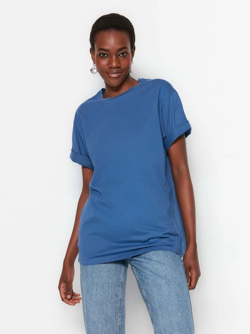 Футболки и поло Trendyol модель TWOSS23TS00148/Indigo Фото