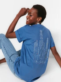 Футболки и поло Trendyol модель TWOSS23TS00148/Indigo Фото