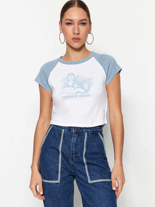 Футболки и поло Trendyol модель TWOSS23TS00170/Mavi Фото