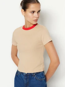 Футболки и поло Trendyol модель TWOSS23TS00230/Bej Фото