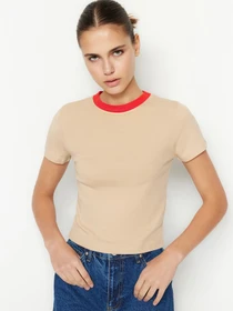 Футболки и поло Trendyol модель TWOSS23TS00230/Bej Фото
