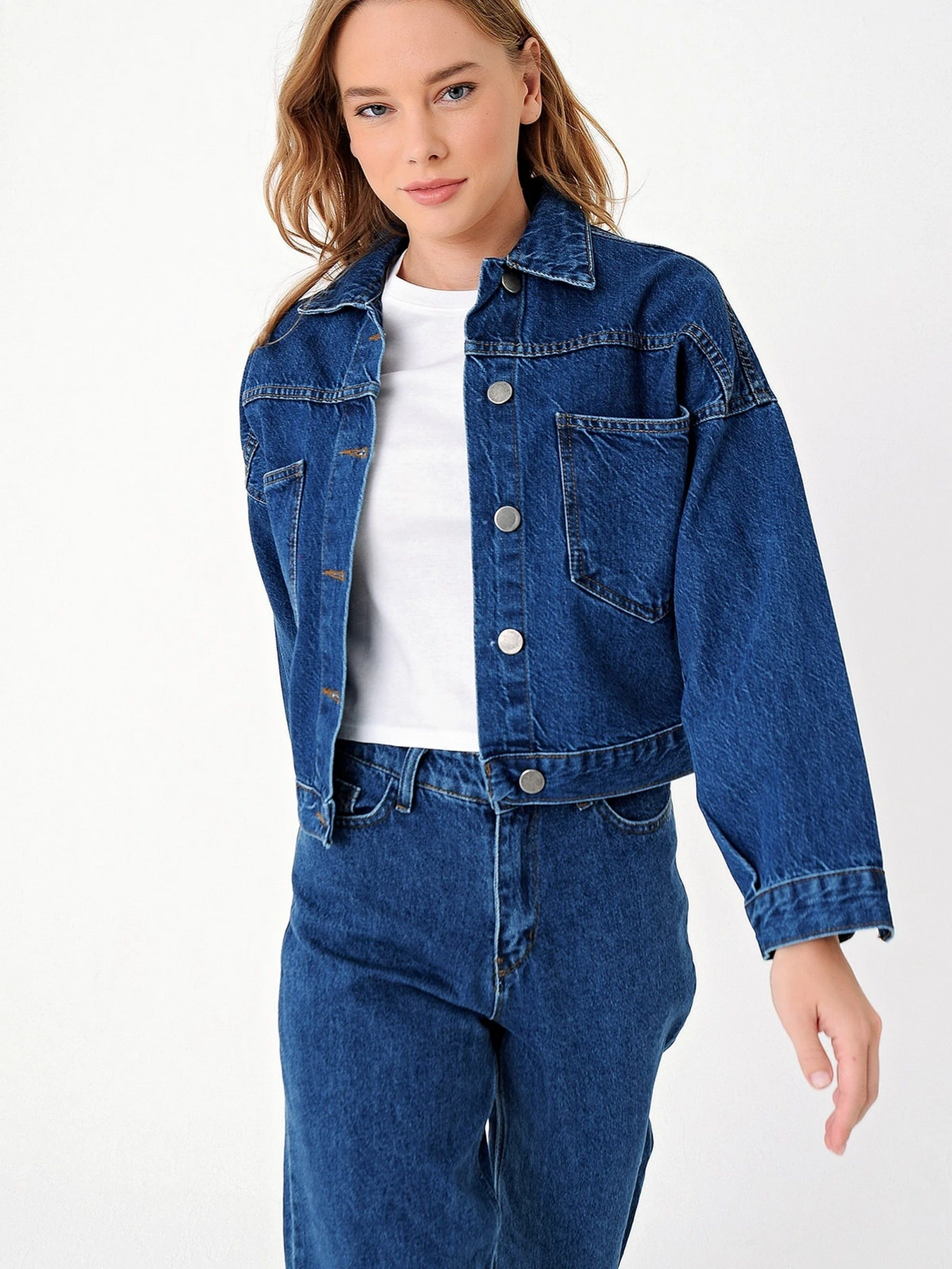 Куртки и дубленки Trend Alacati Stili модель ALC-X3631-RVDARK BLUE Куртки и дубленки Trend Alacati Stili модель ALC-X3631-RVDARK BLUE Фото