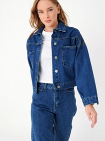 Куртки и дубленки Trend Alacati Stili модель ALC-X3631-RVDARK BLUE Фото