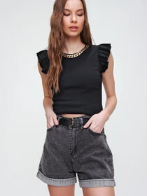Шорты Trend Alacati Stili модель ALC-X5938ANTHRACITE Фото