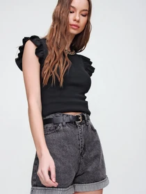 Шорты Trend Alacati Stili модель ALC-X5938ANTHRACITE Фото