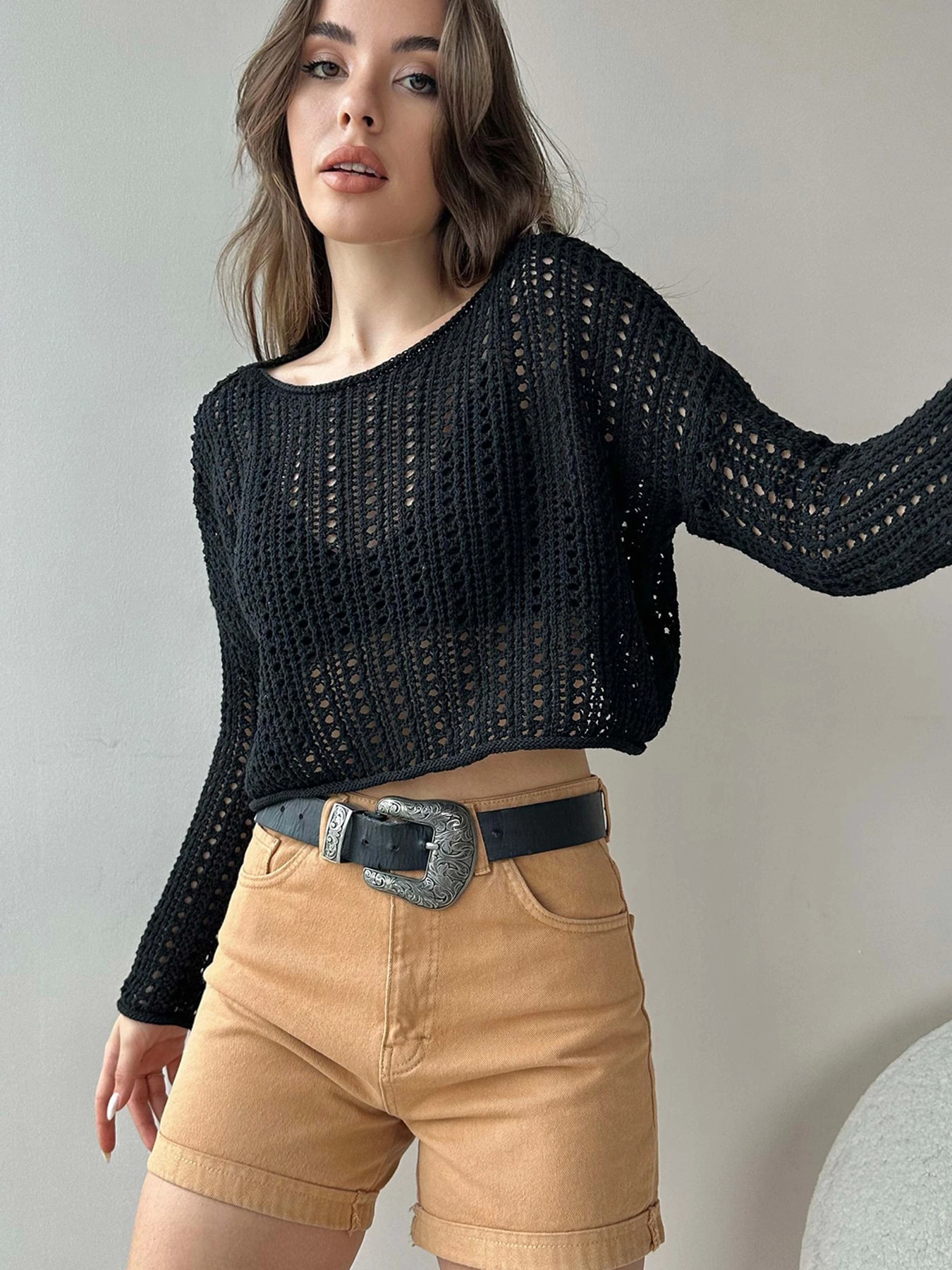 Рубашки Trend Alacati Stili модель ALC-X9960SİYAH Рубашки Trend Alacati Stili модель ALC-X9960SİYAH Фото