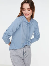 Худи и свитшоты Trendyol модель TWOAW20SW0059/Acık Mavi Фото